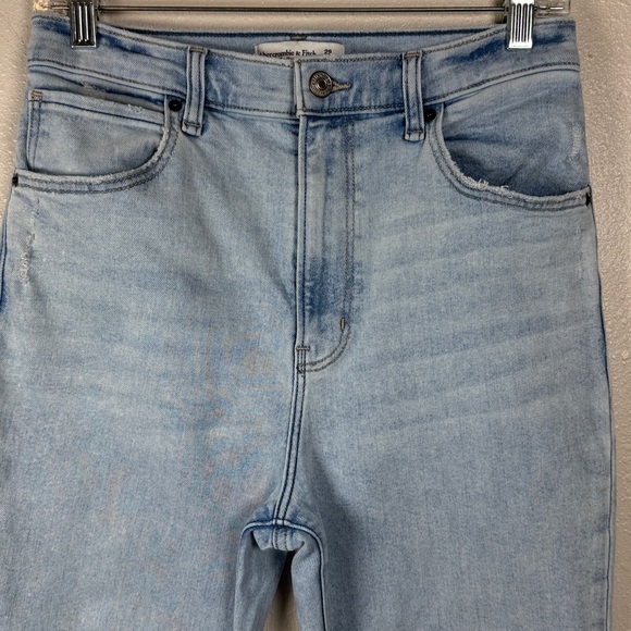 Abercrombie & Fitch The Flare Ultra HighRise Women Jean 29/8R Light Wash Stretch - Picture 13 of 17